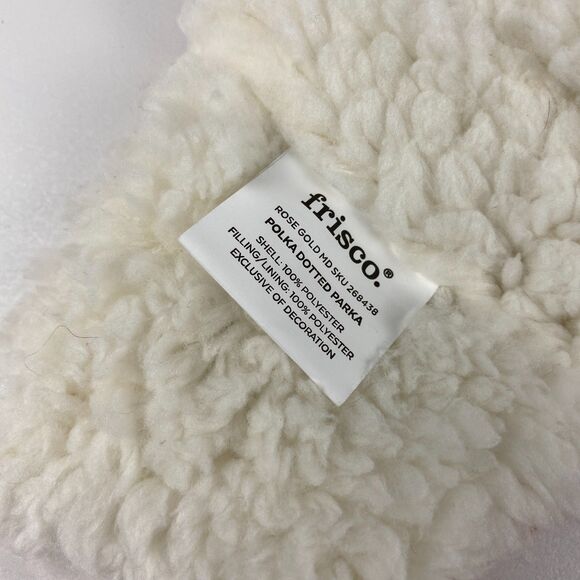 Frisco Heavyweight Polka Dotted Insulated Dog & Cat Parka Rose Gold Medium - Picture 6 of 8